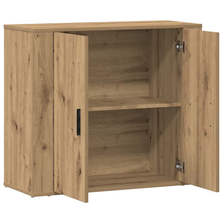skænk 80x33x70 cm konstrueret træ egetræsfarve