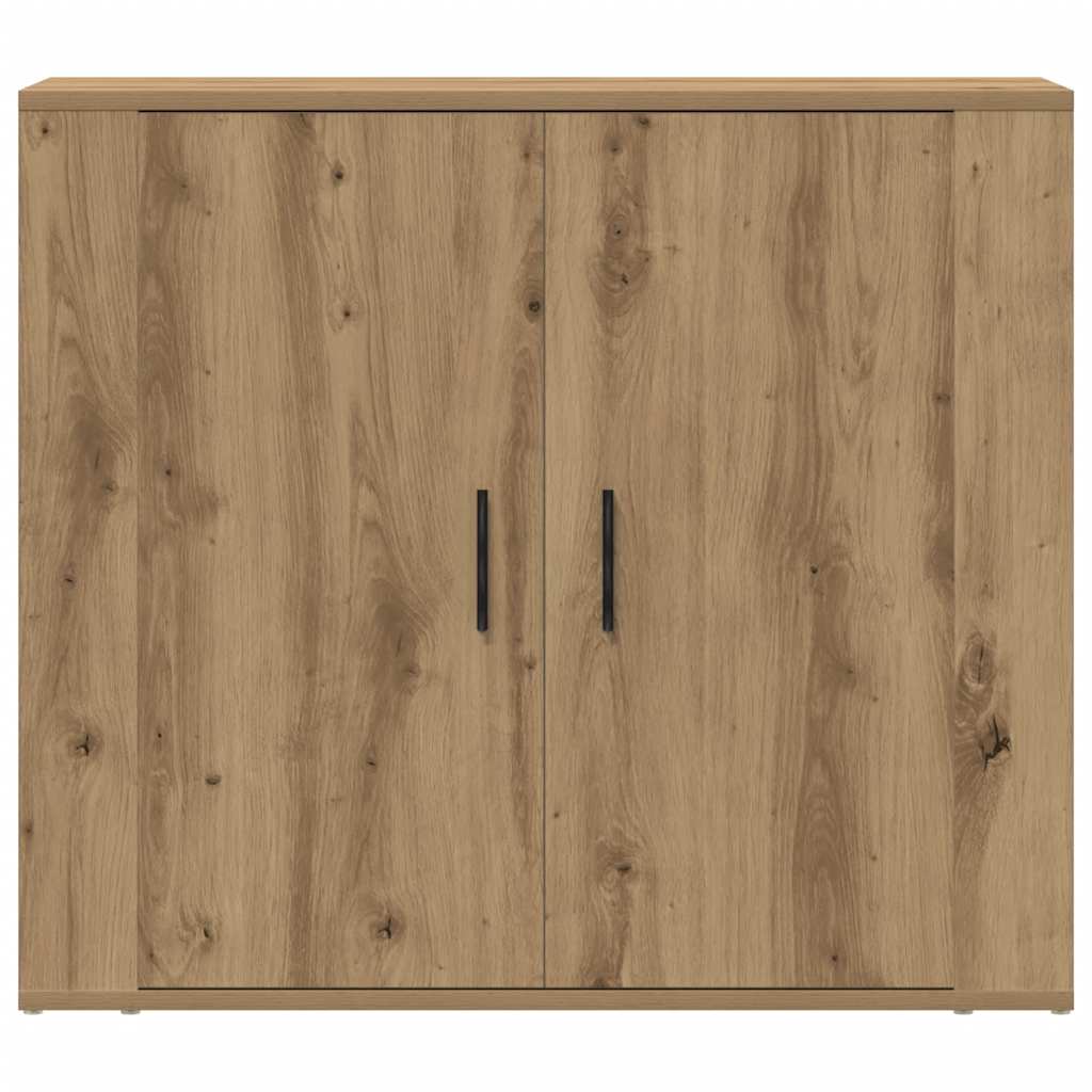 skænk 80x33x70 cm konstrueret træ egetræsfarve