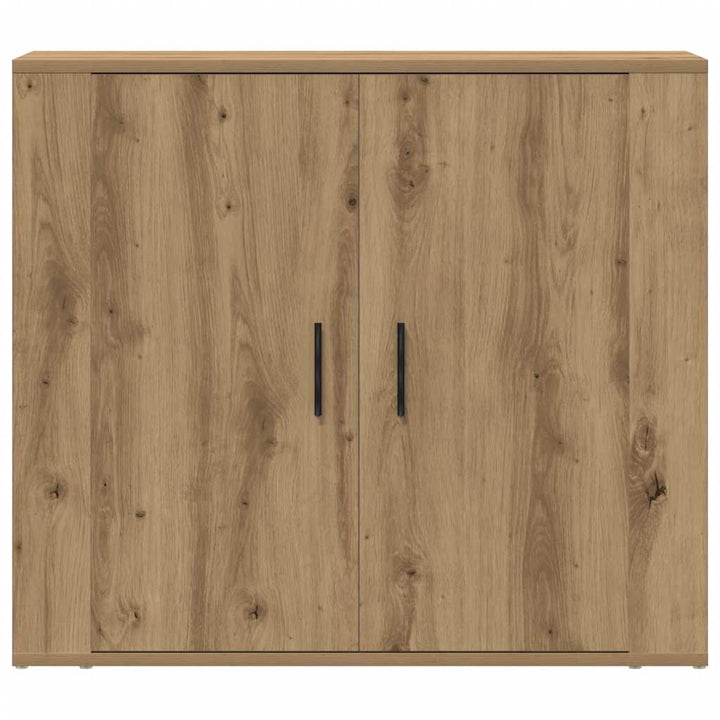 skænk 80x33x70 cm konstrueret træ egetræsfarve