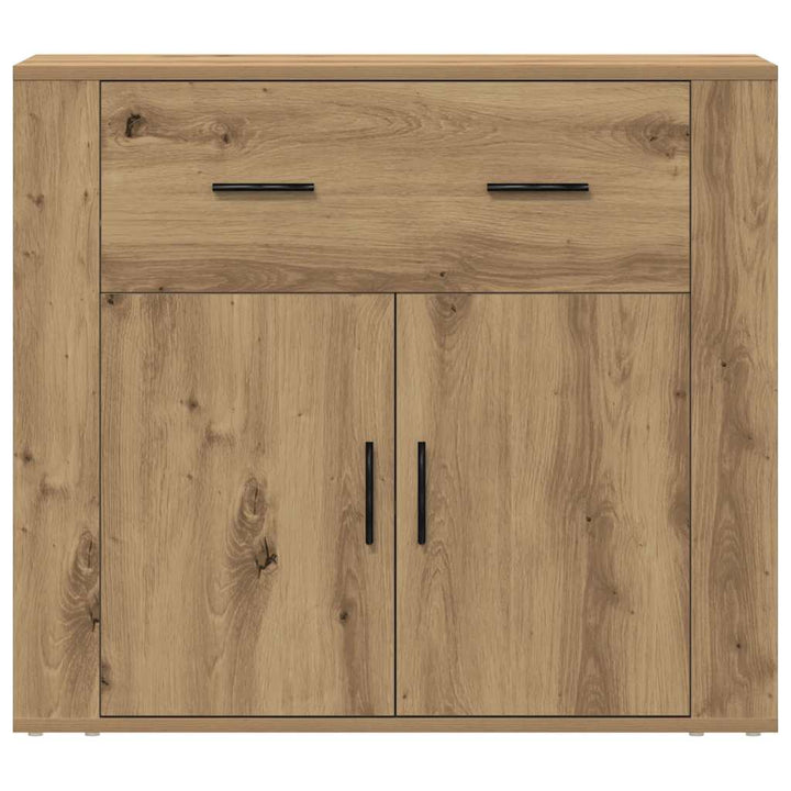skænk 80x33x70 cm konstrueret træ egetræsfarve