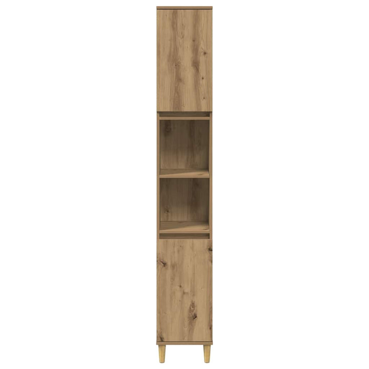 badeværelsesskab 30x30x190 cm konstrueret træ kunsteg