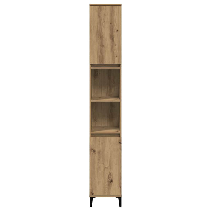 badeværelsesskab 30x30x190 cm konstrueret træ kunsteg