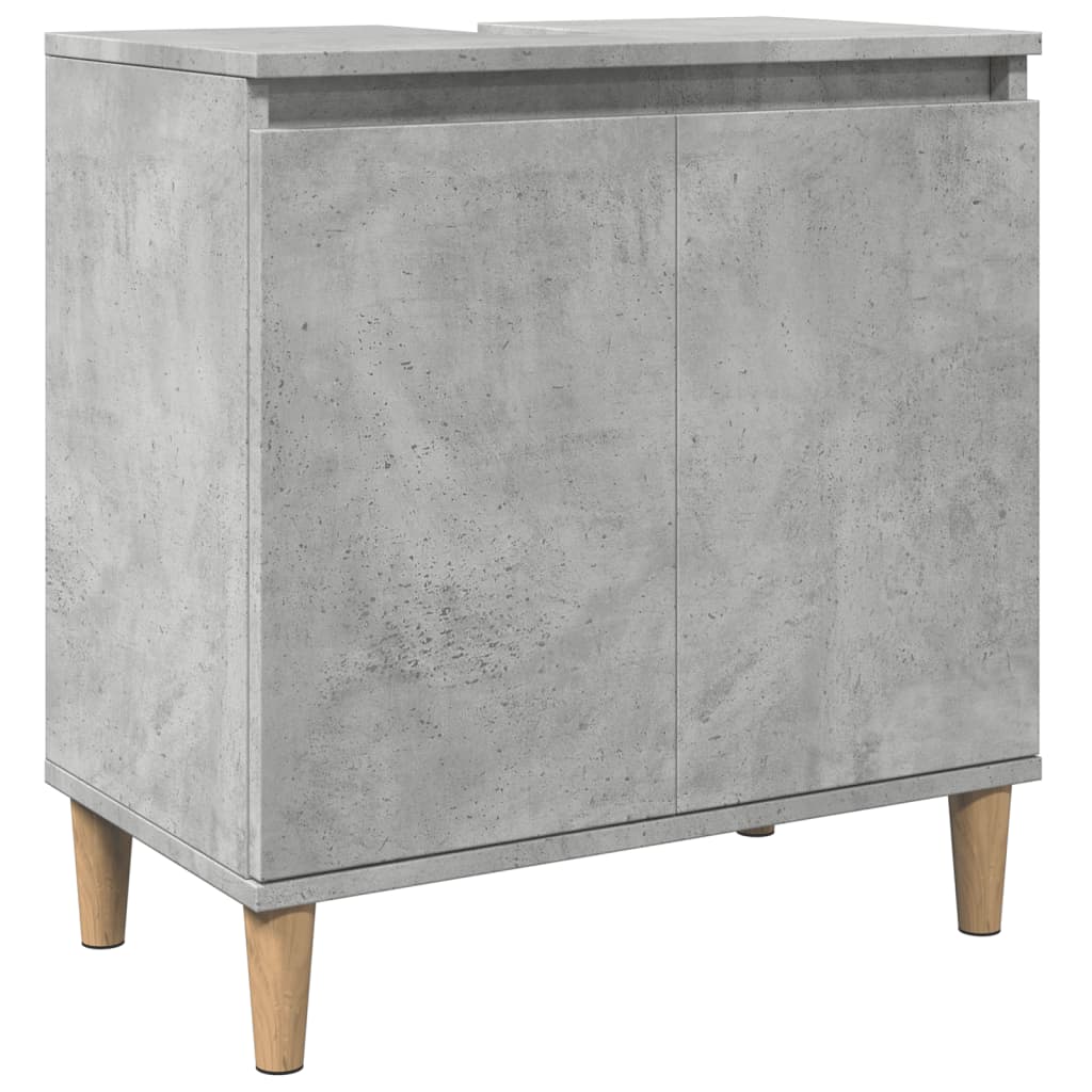 underskab til håndvask 58x33x60 cm konstrueret træ betongrå