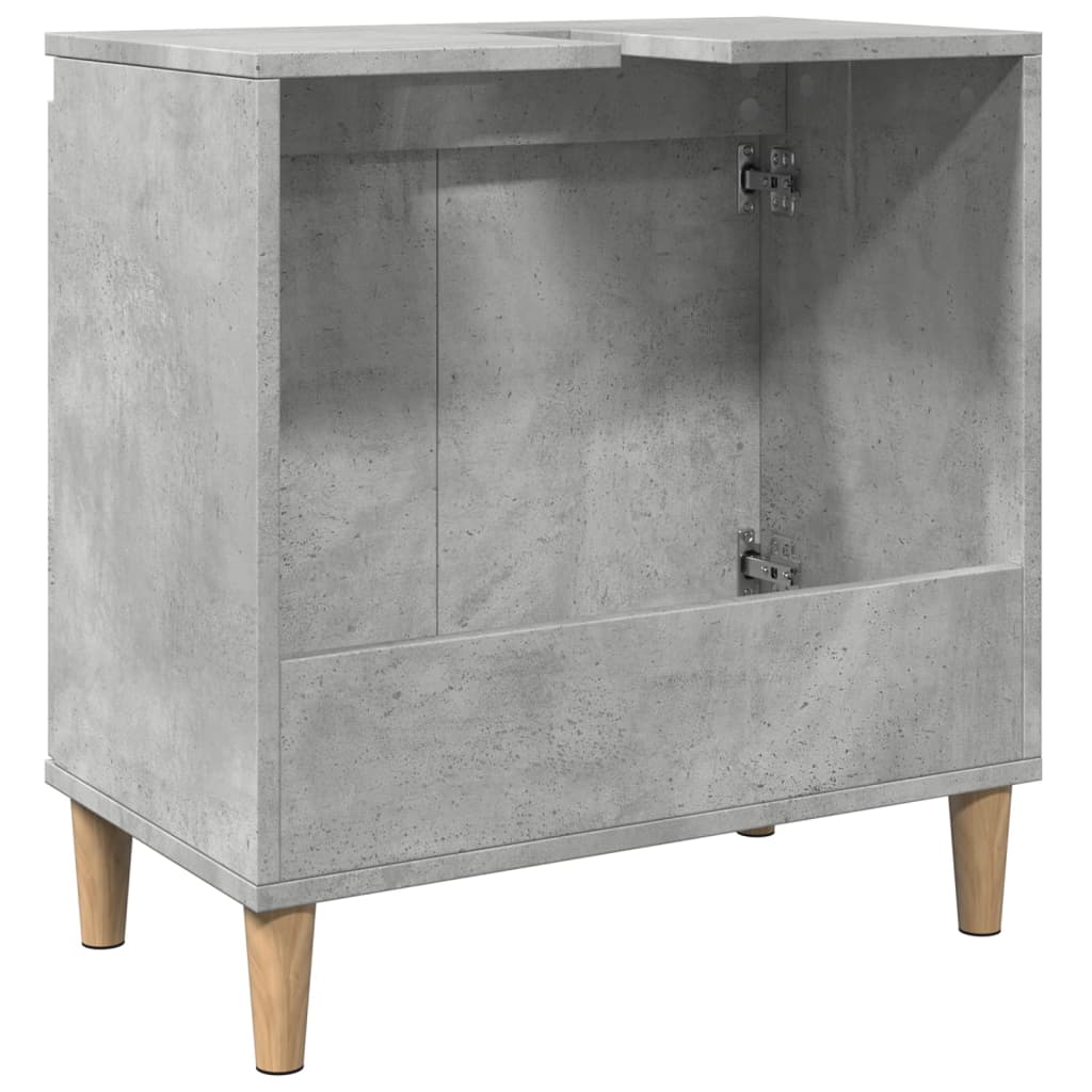 underskab til håndvask 58x33x60 cm konstrueret træ betongrå