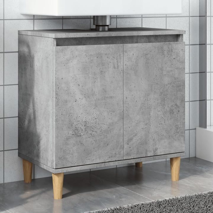 underskab til håndvask 58x33x60 cm konstrueret træ betongrå