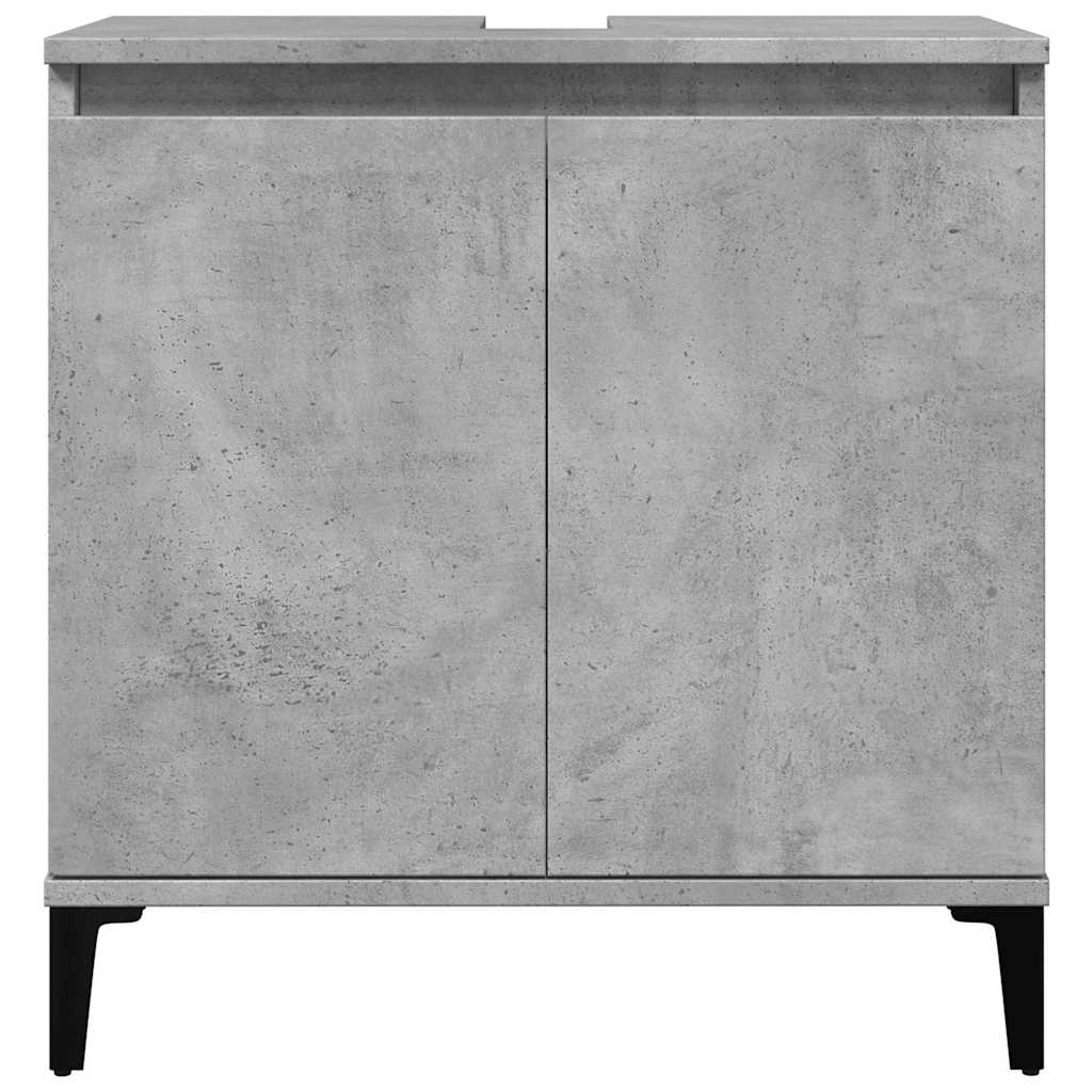 underskab til håndvask 58x33x60 cm konstrueret træ betongrå