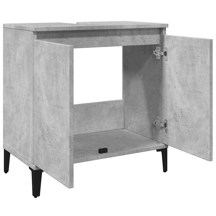 underskab til håndvask 58x33x60 cm konstrueret træ betongrå
