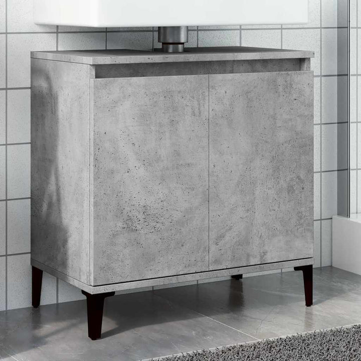 underskab til håndvask 58x33x60 cm konstrueret træ betongrå