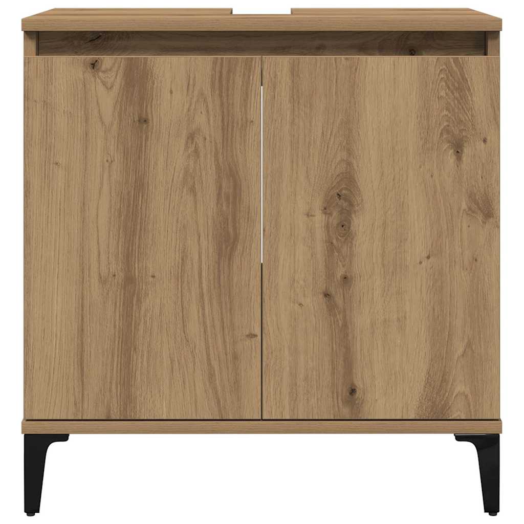underskab til håndvask 58x33x60 cm konstrueret træ kunsteg