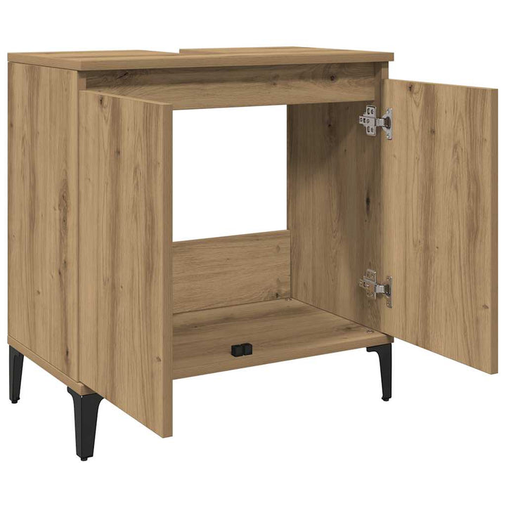 underskab til håndvask 58x33x60 cm konstrueret træ kunsteg