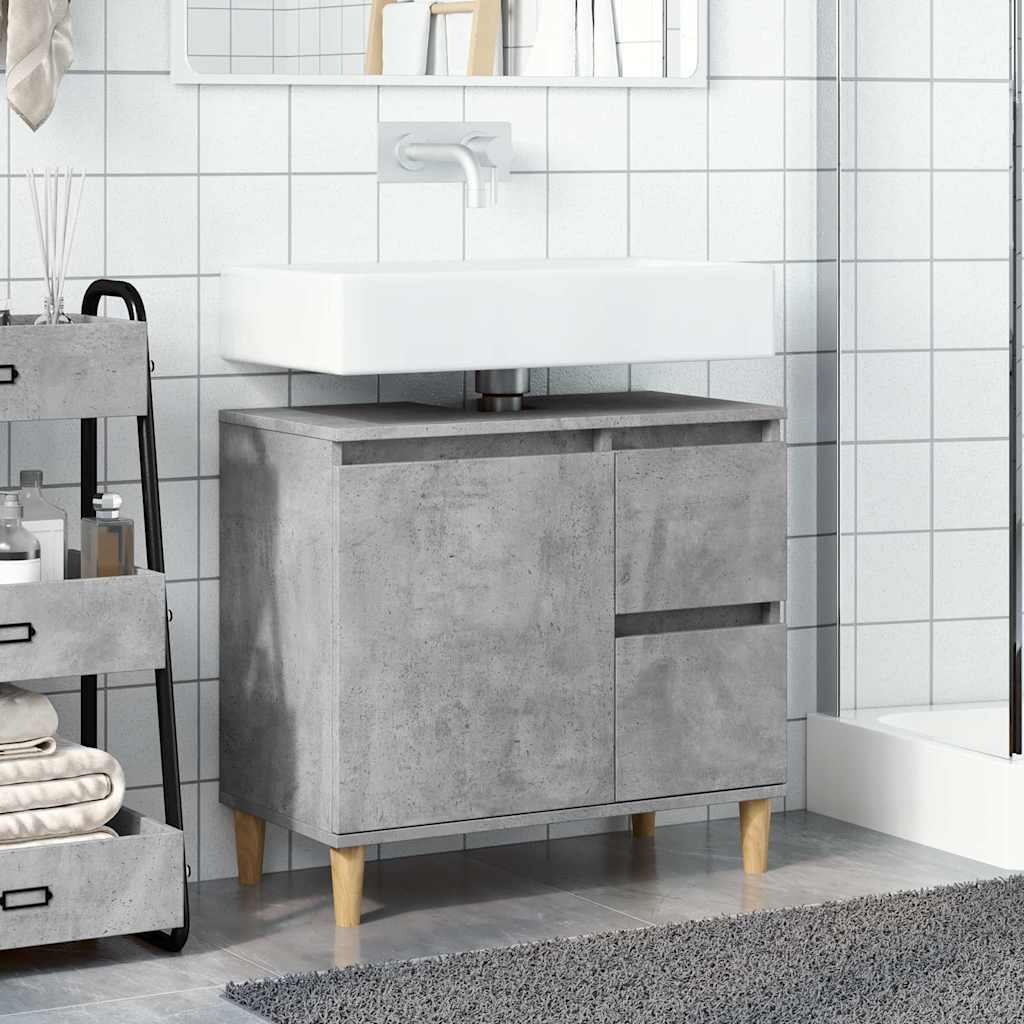 underskab til vask 65x33x60 cm konstrueret træ betongrå
