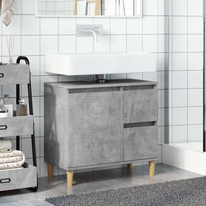 underskab til vask 65x33x60 cm konstrueret træ betongrå