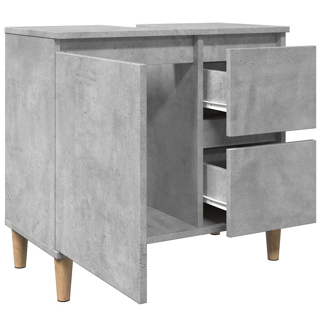 underskab til vask 65x33x60 cm konstrueret træ betongrå