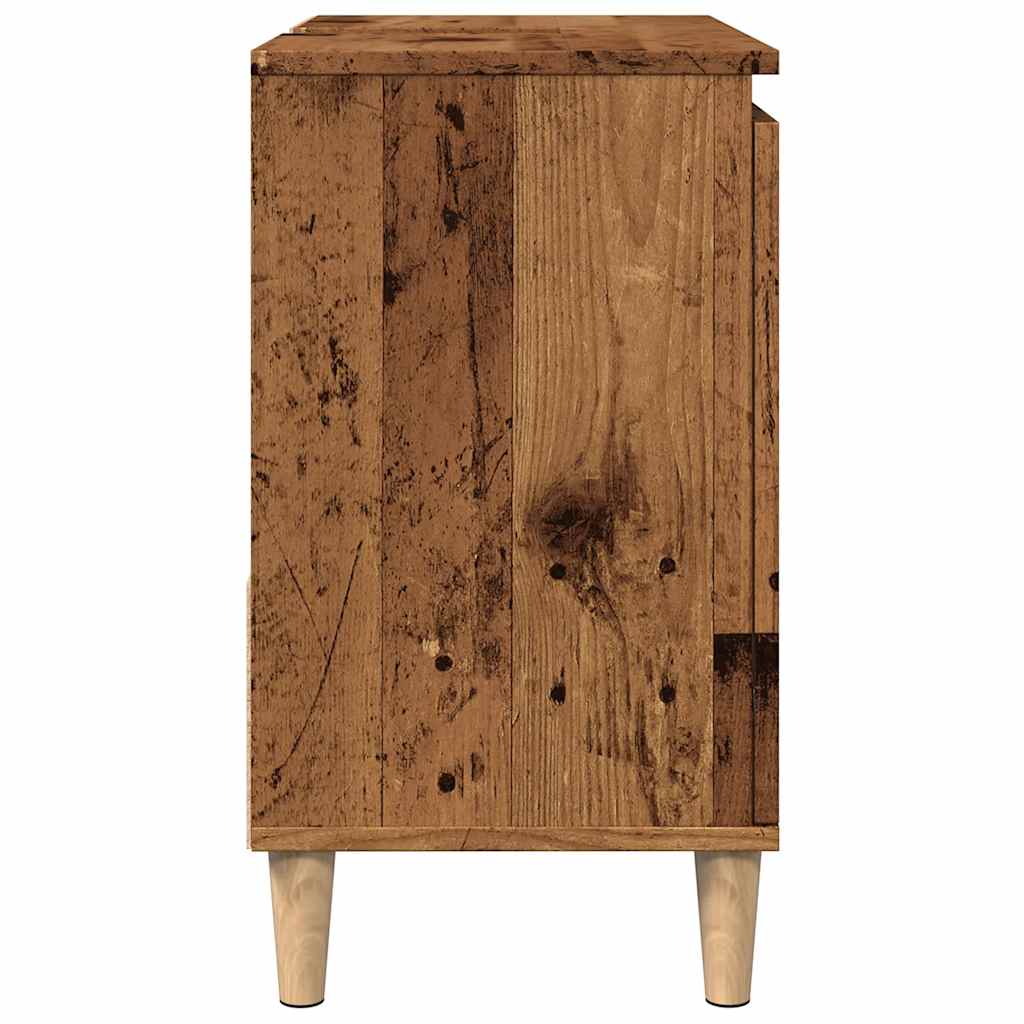 underskab til vask 65x33x60 cm konstrueret træ gammelt trælook