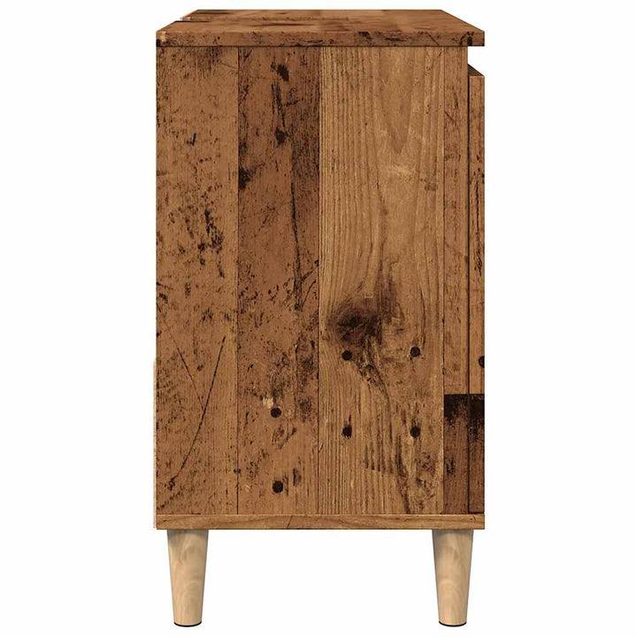 underskab til vask 65x33x60 cm konstrueret træ gammelt trælook