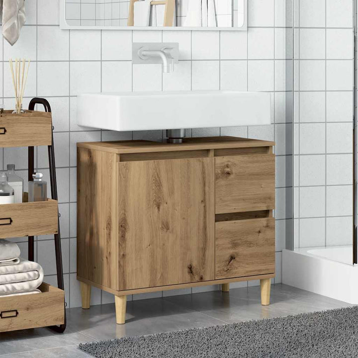 underskab til vask 65x33x60 cm konstrueret træ kunsteg