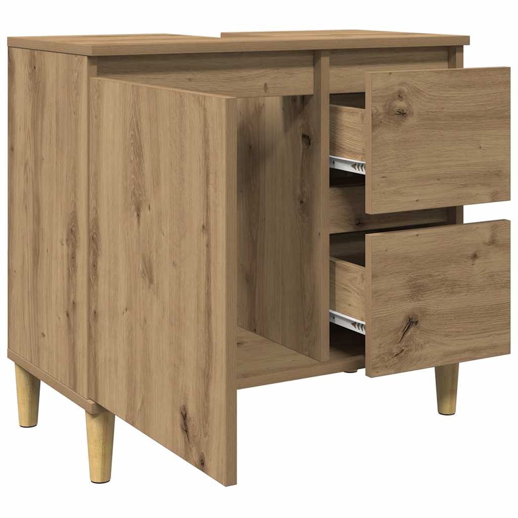 underskab til vask 65x33x60 cm konstrueret træ kunsteg