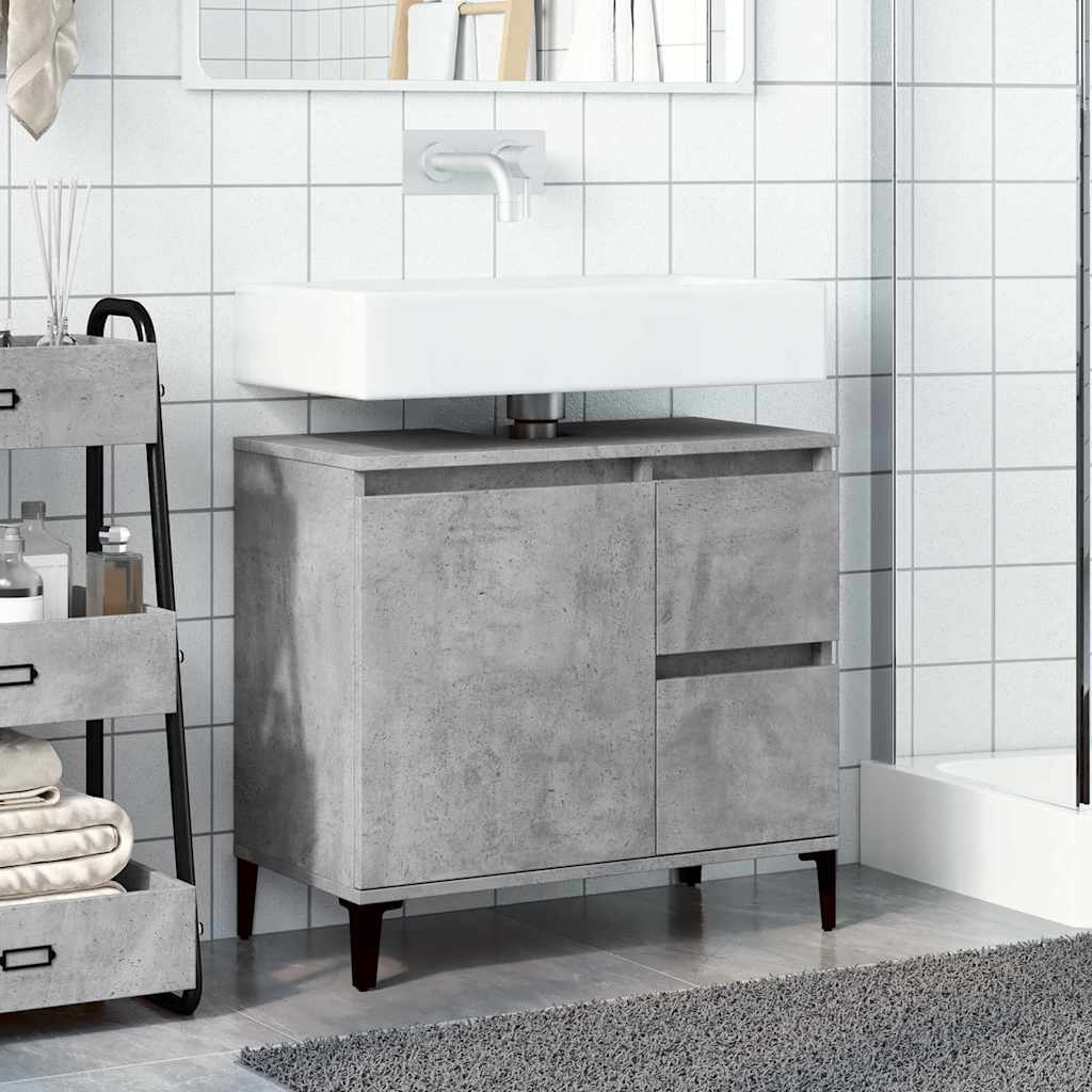 underskab til vask 65x33x60 cm konstrueret træ betongrå
