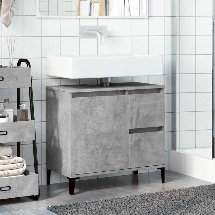 underskab til vask 65x33x60 cm konstrueret træ betongrå