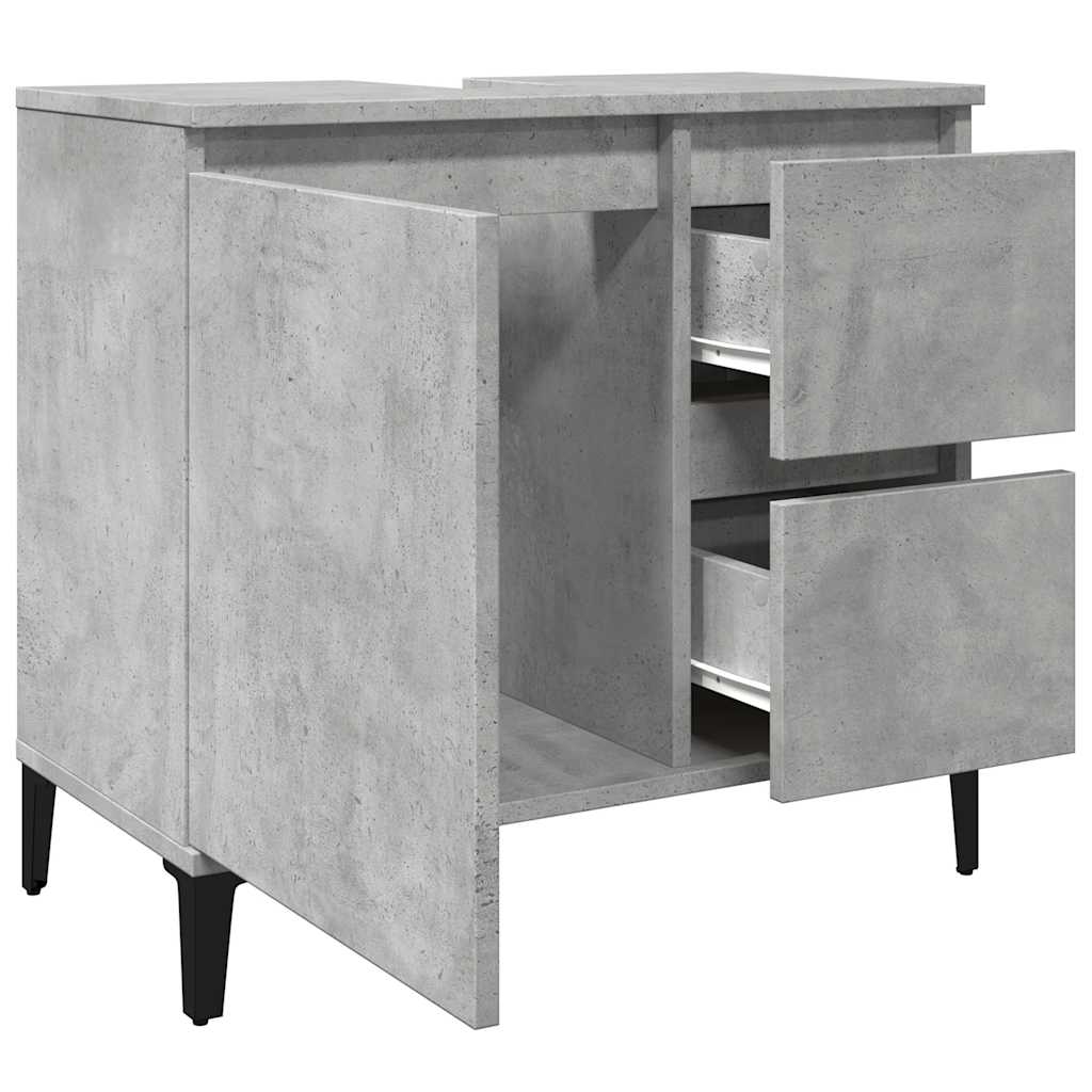 underskab til vask 65x33x60 cm konstrueret træ betongrå