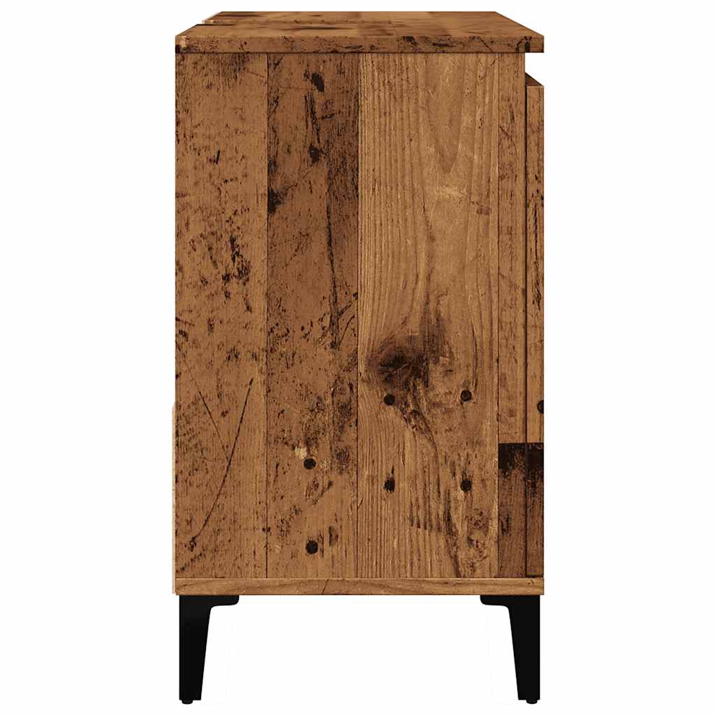 underskab til vask 65x33x60 cm konstrueret træ gammelt trælook