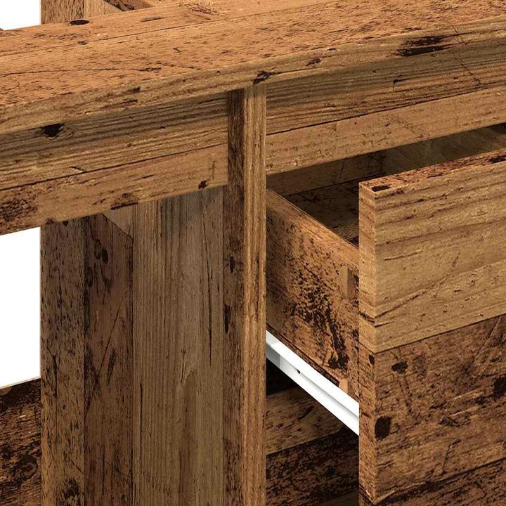 underskab til vask 65x33x60 cm konstrueret træ gammelt trælook