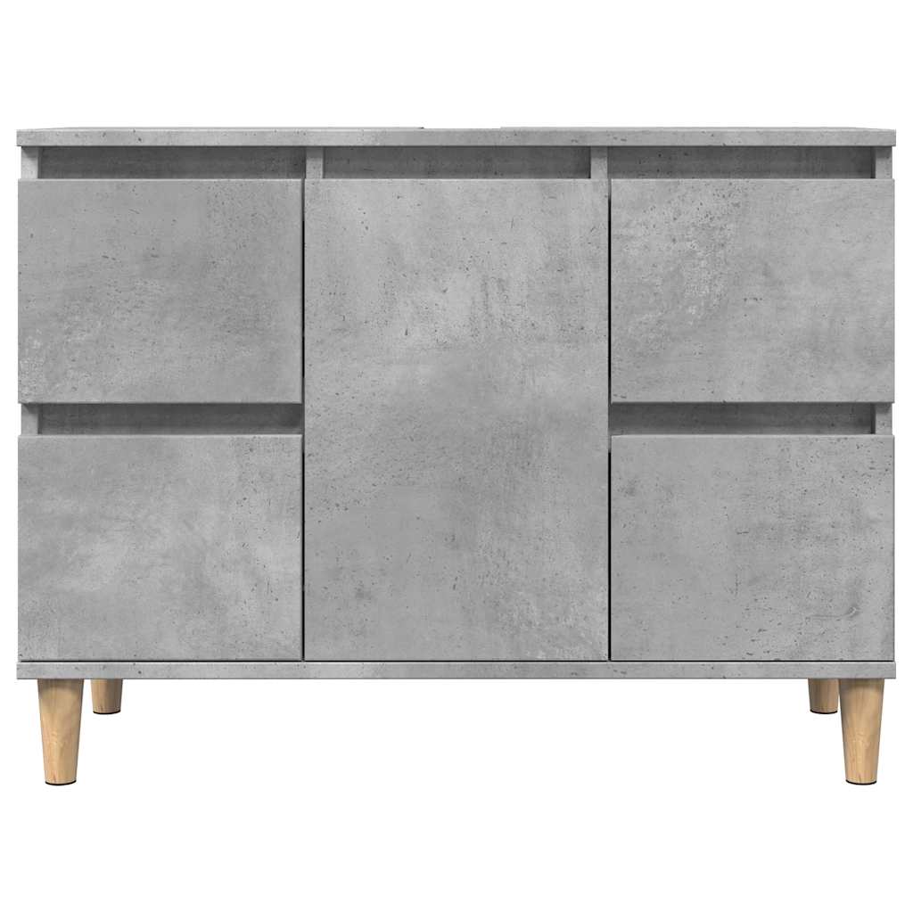 underskab til håndvask 80x33x60 cm konstrueret træ betongrå