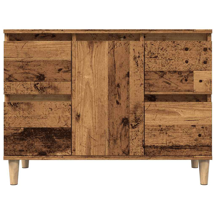 underskab til håndvask 80x33x60 cm konstrueret træ antikt træ