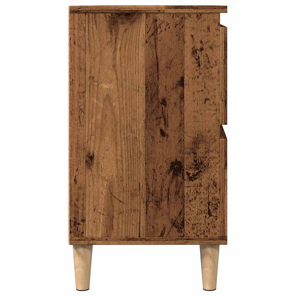 underskab til håndvask 80x33x60 cm konstrueret træ antikt træ