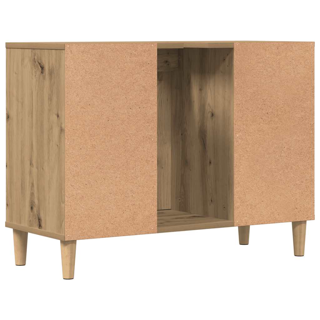 underskab til håndvask 80x33x60 cm konstrueret træ kunsteg