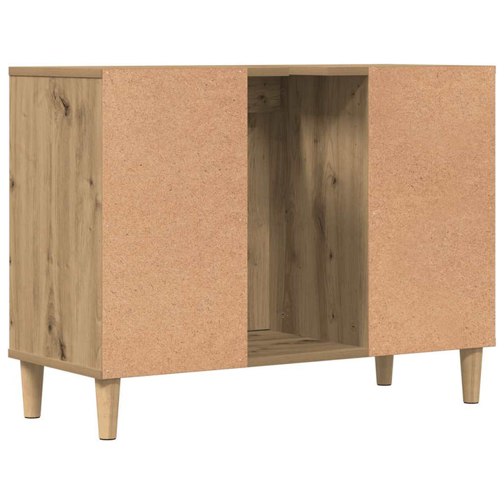 underskab til håndvask 80x33x60 cm konstrueret træ kunsteg