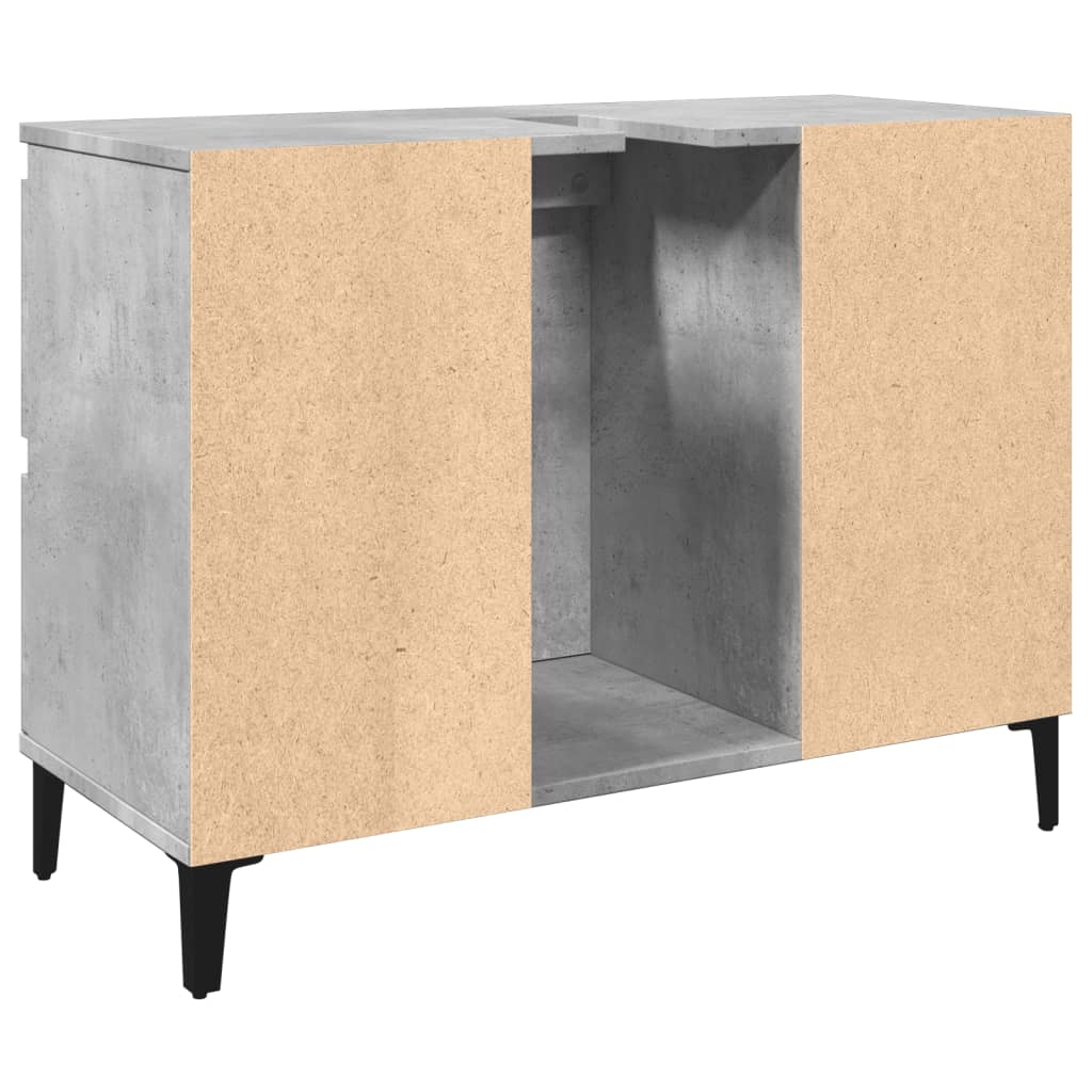 underskab til håndvask 80x33x60 cm konstrueret træ betongrå
