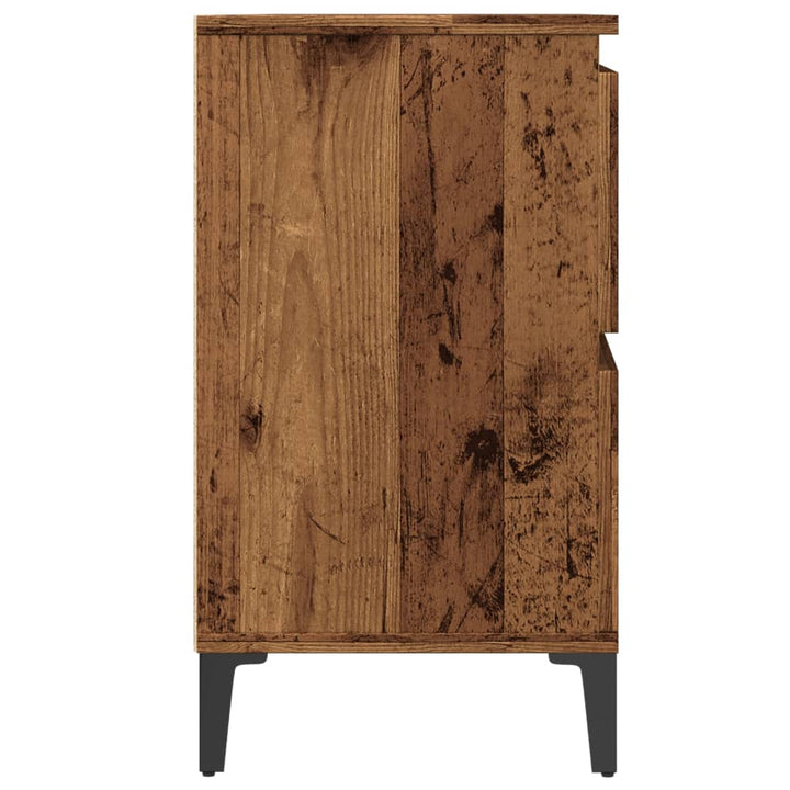 underskab til håndvask 80x33x60 cm konstrueret træ antikt træ