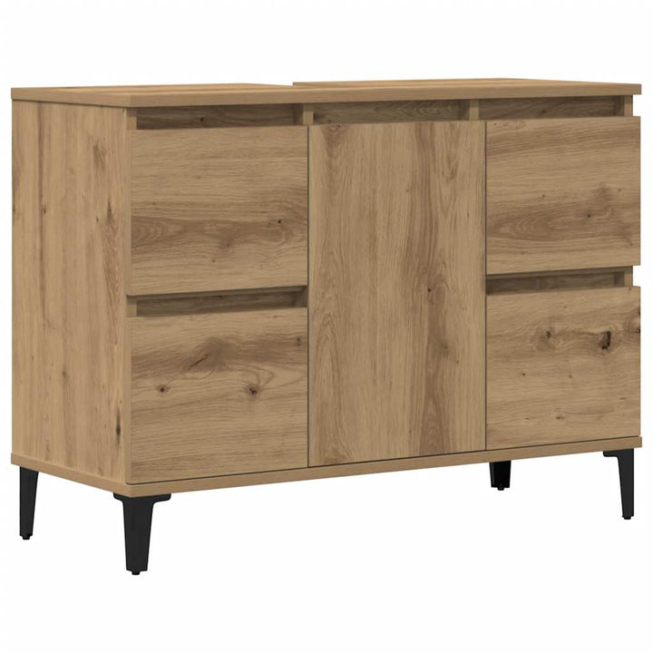 underskab til håndvask 80x33x60 cm konstrueret træ kunsteg
