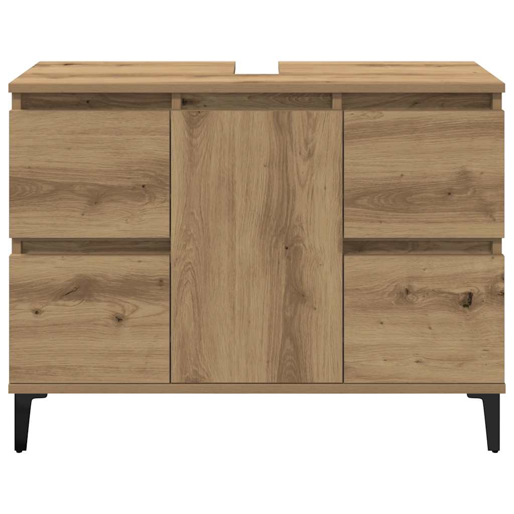 underskab til håndvask 80x33x60 cm konstrueret træ kunsteg