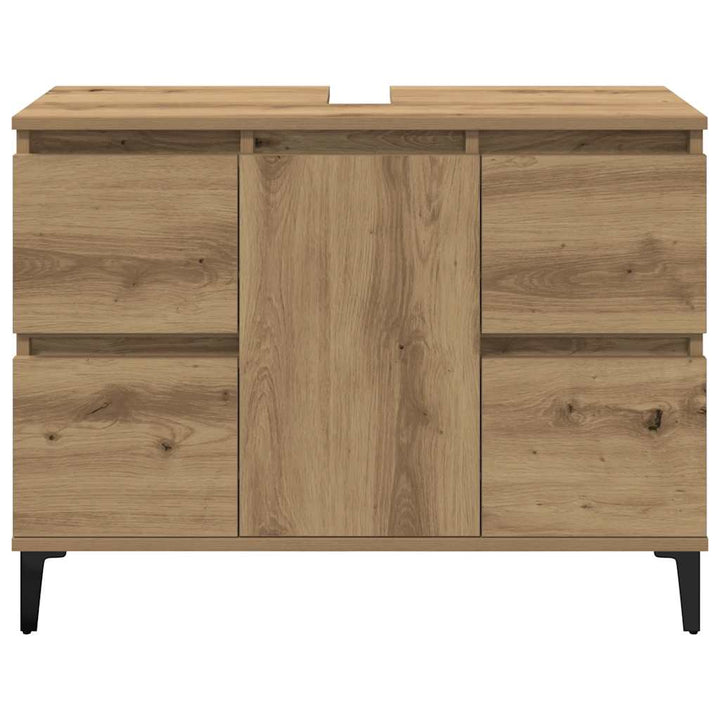 underskab til håndvask 80x33x60 cm konstrueret træ kunsteg