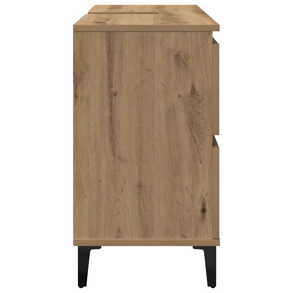 underskab til håndvask 80x33x60 cm konstrueret træ kunsteg