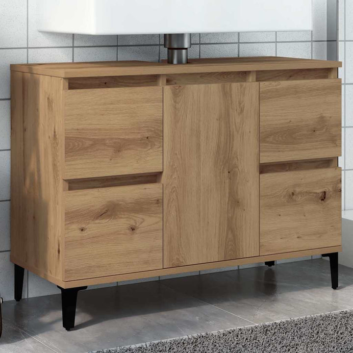 underskab til håndvask 80x33x60 cm konstrueret træ kunsteg