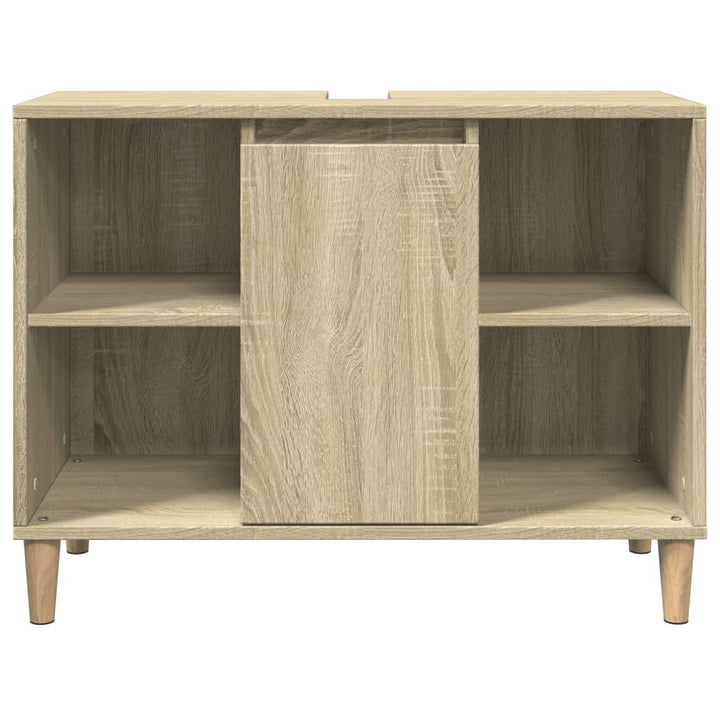 badeværelsesskab 80x33x60 cm konstrueret træ sonoma-eg
