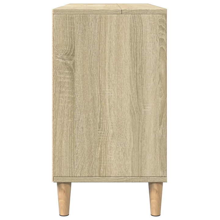 badeværelsesskab 80x33x60 cm konstrueret træ sonoma-eg