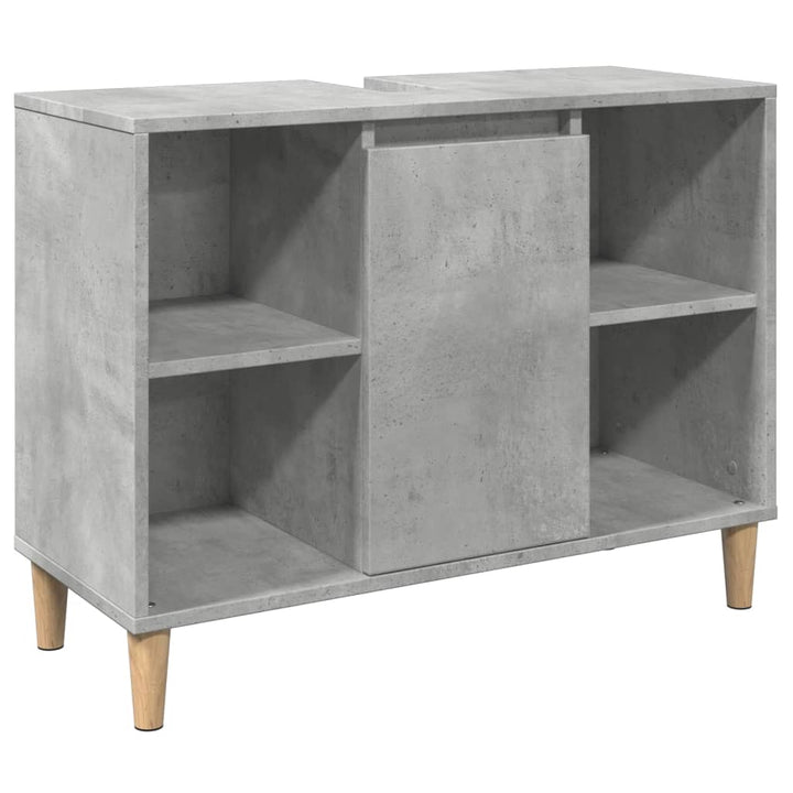 badeværelsesskab 80x33x60 cm konstrueret træ betongrå