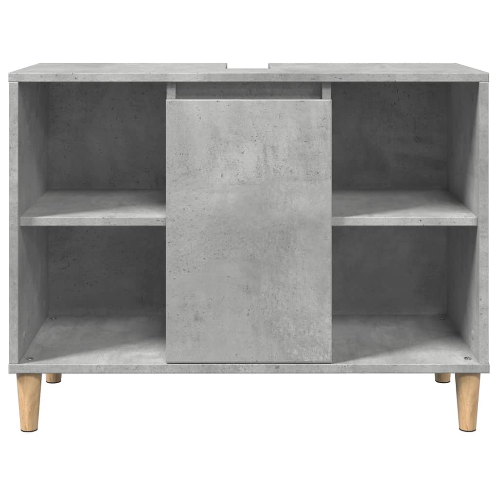 badeværelsesskab 80x33x60 cm konstrueret træ betongrå