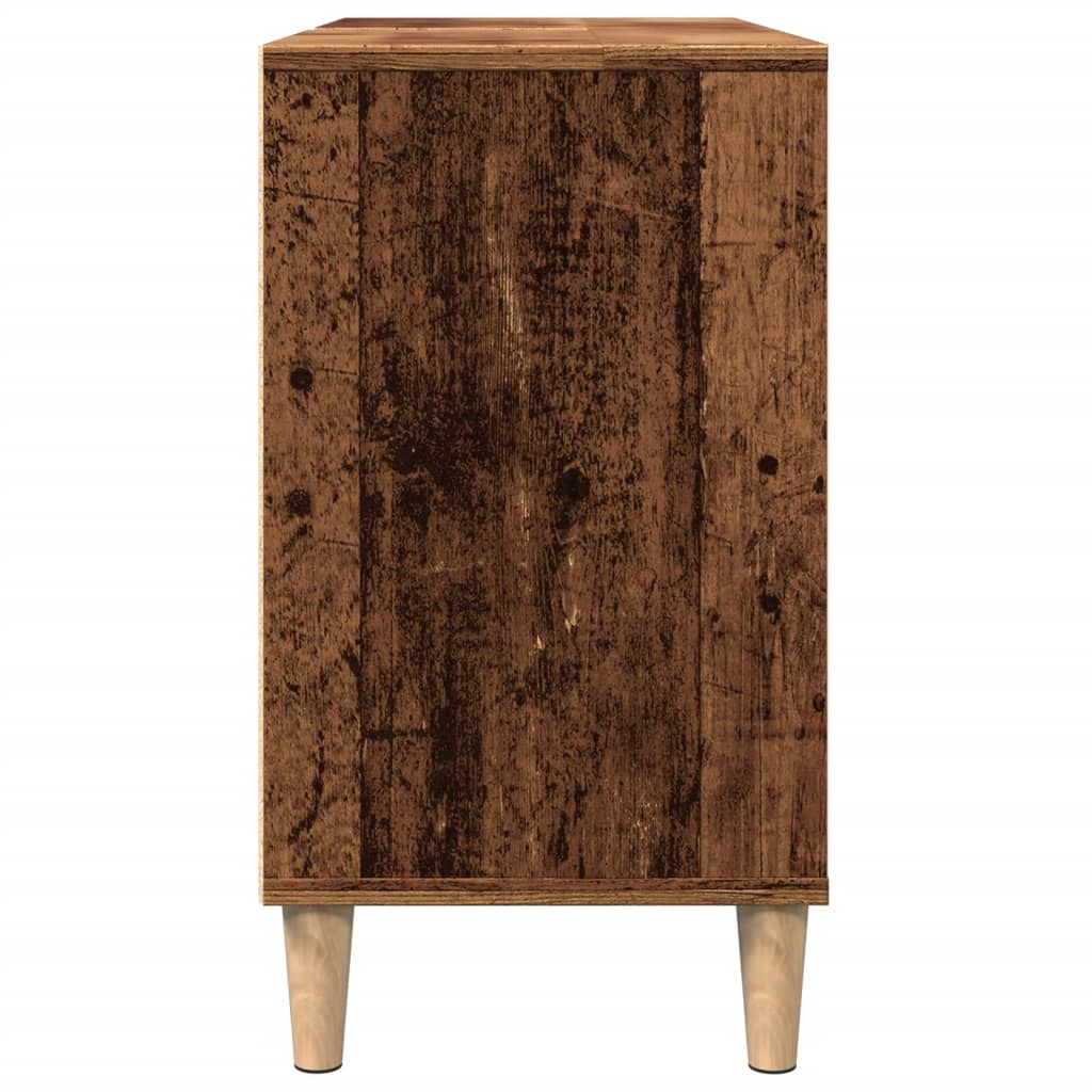 badeværelsesskab 80x33x60 cm konstrueret træ gammelt træ-look