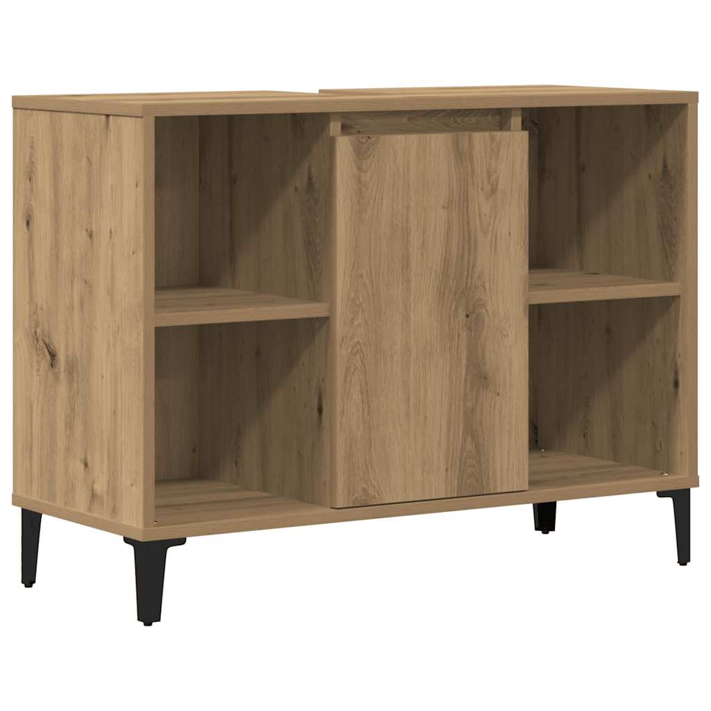 underskab til håndvask 80x33x60 cm konstrueret træ kunsteg