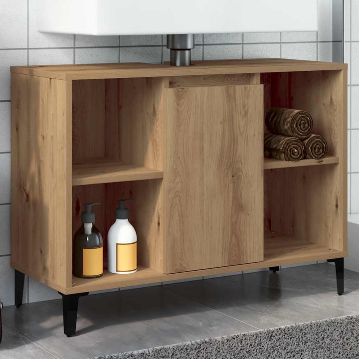 underskab til håndvask 80x33x60 cm konstrueret træ kunsteg