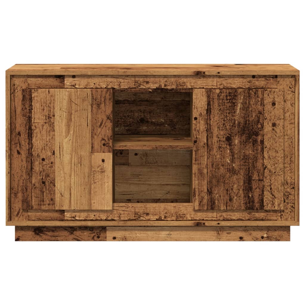 skænk 102x35x60 cm konstrueret træ antikt trælook