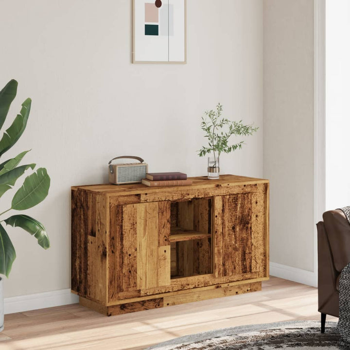 skænk 102x35x60 cm konstrueret træ antikt trælook