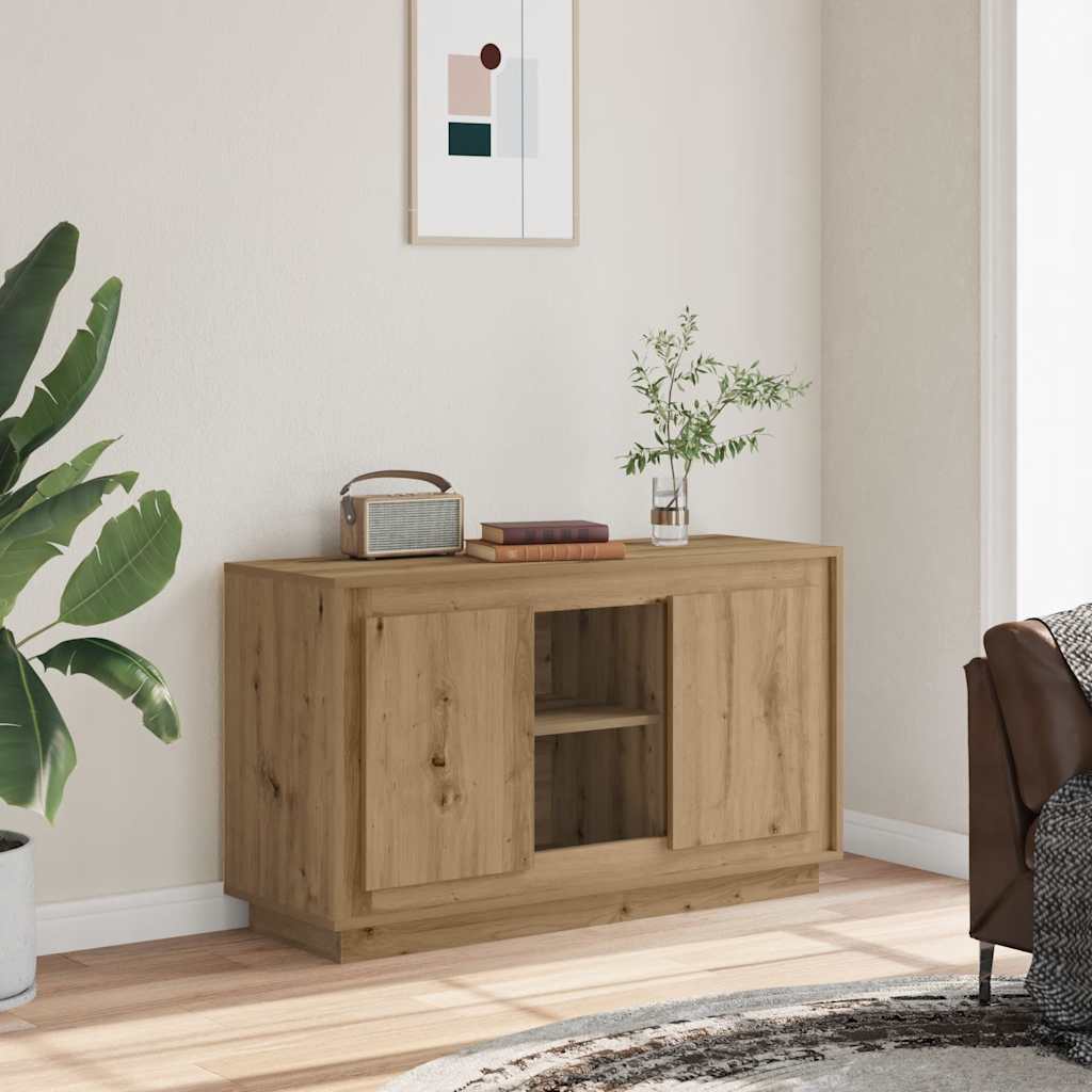 skænk 102x35x60 cm konstrueret træ kunsteg