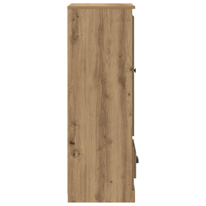 skænk 36x35,5x103,5 cm konstrueret træ egetræsfarve