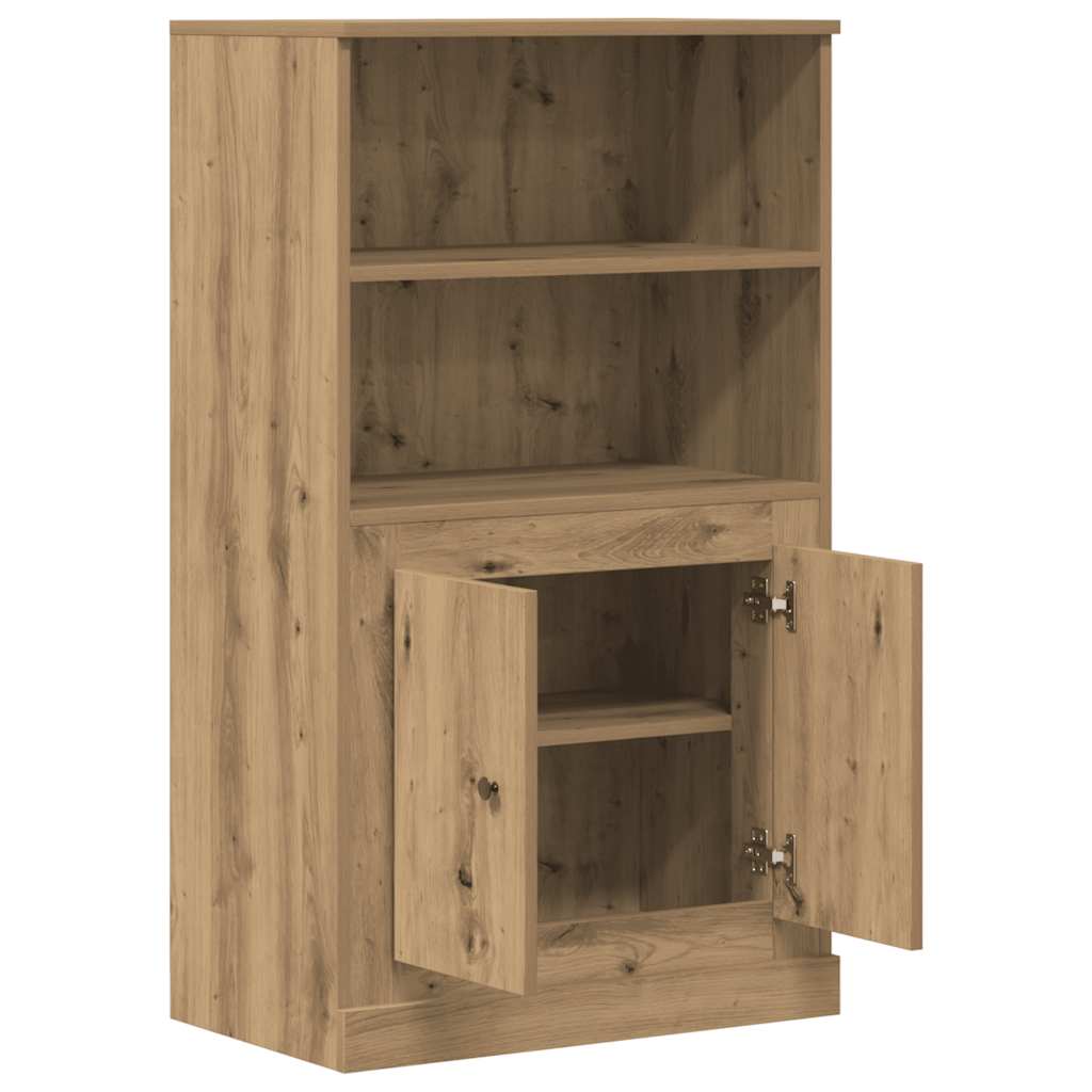 skænk 60x35,5x103,5 cm konstrueret træ egetræsfarve